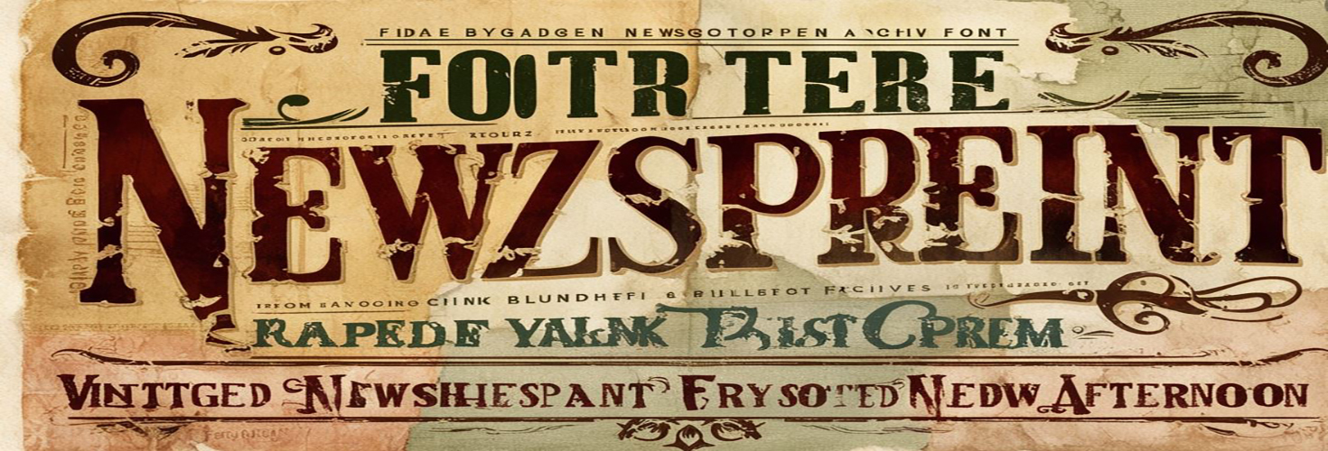 old newsprint font